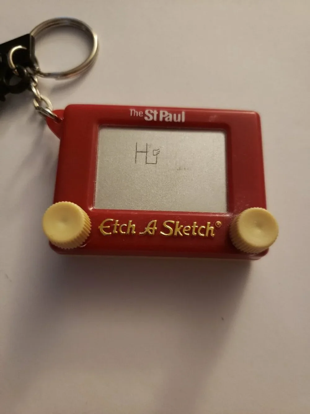 Vintage Etch-a-Sketch Mini Toy Keychain 90s Promotional Basic Fun 1994
